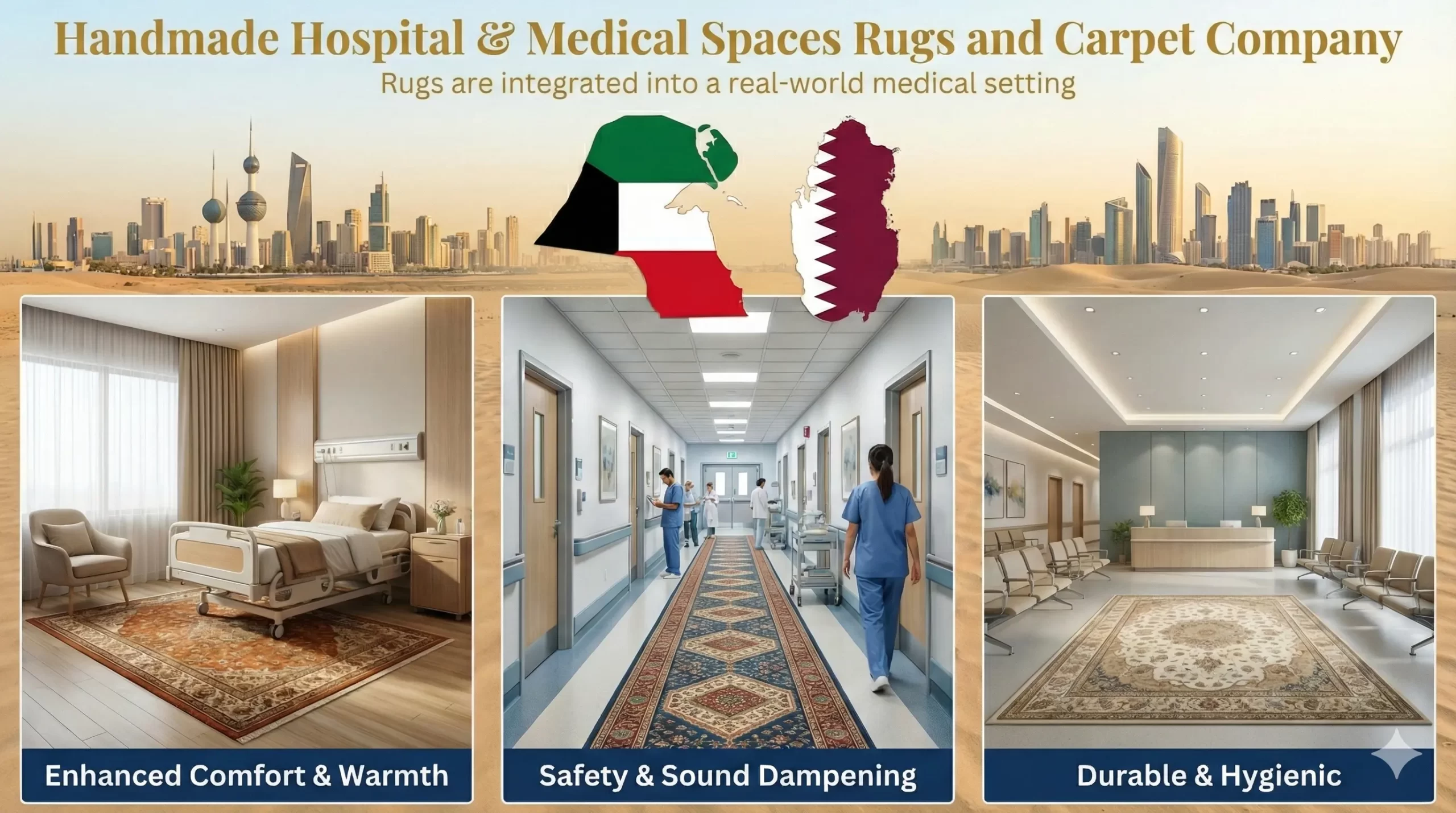 Hospital Carpet Supplier in Kuwait & Qatar | Handmade Medical Flooring Solutions