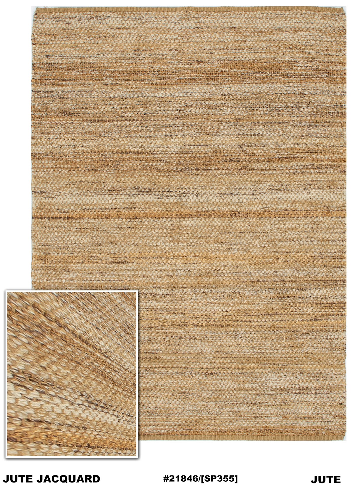 Natural jute area rug for Bahrain interiors, design 21846, 160x230cm
