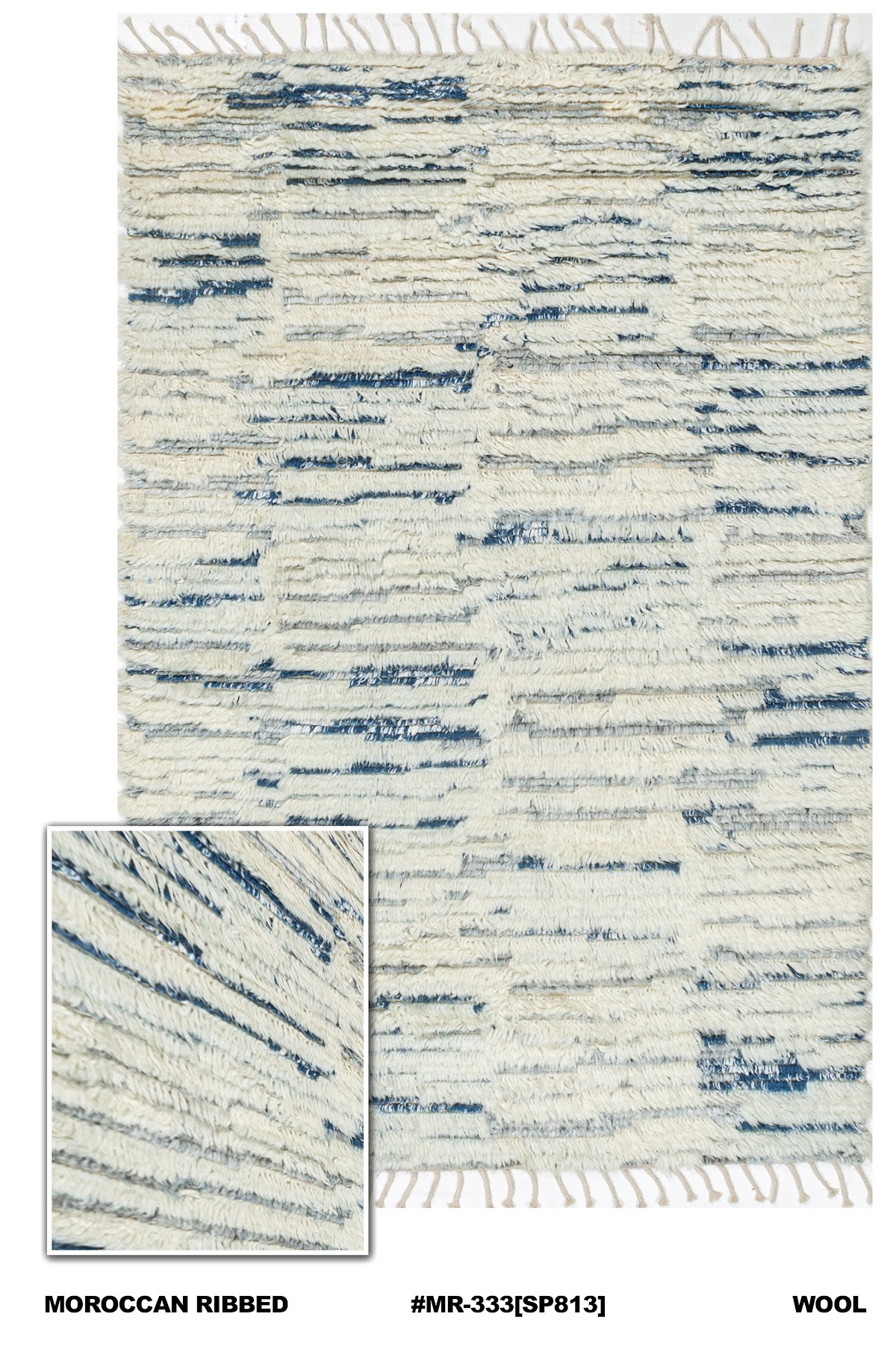 Moroccan ribbed rug MR-333