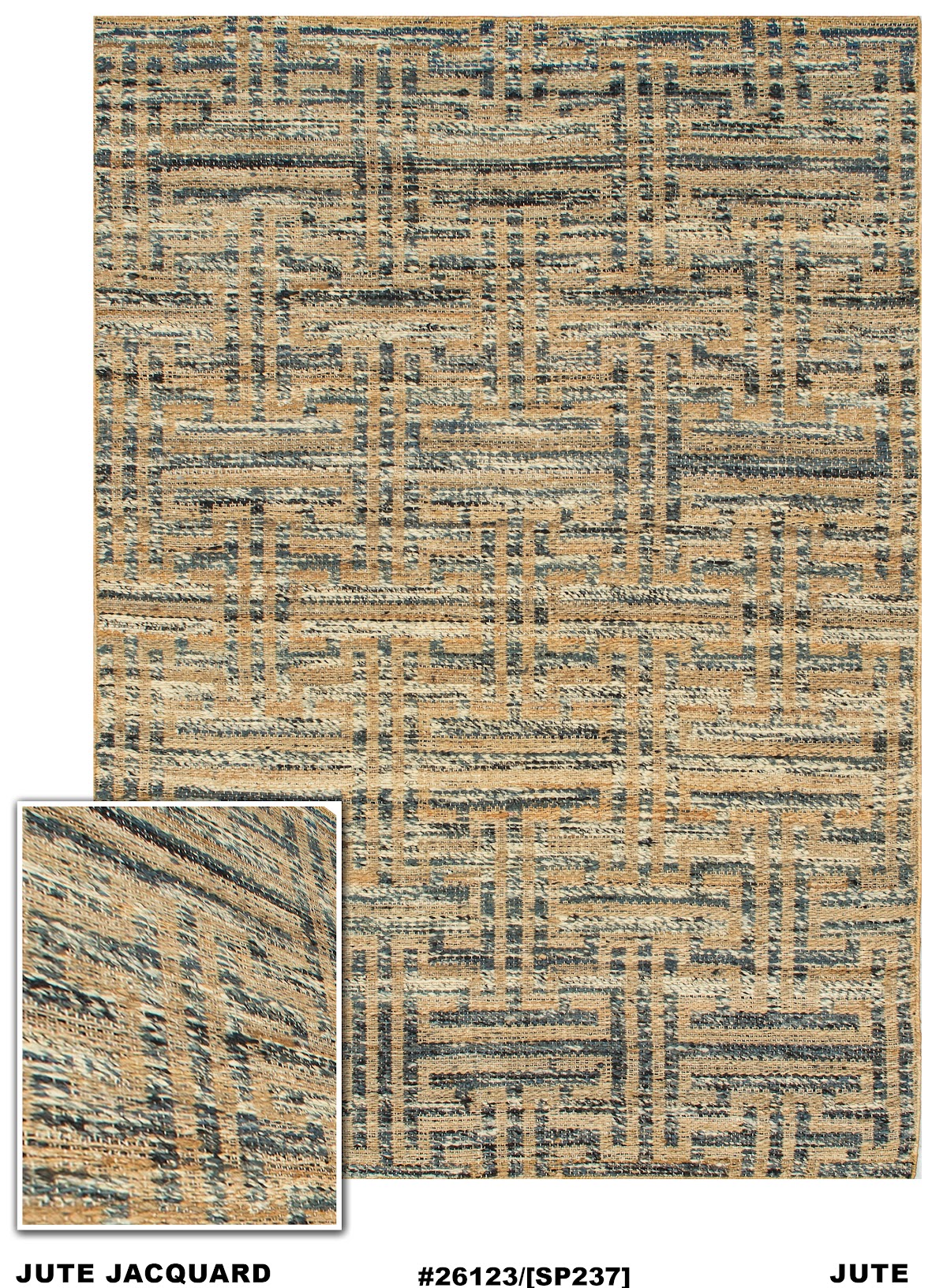 Jute rug 160x230 SP237