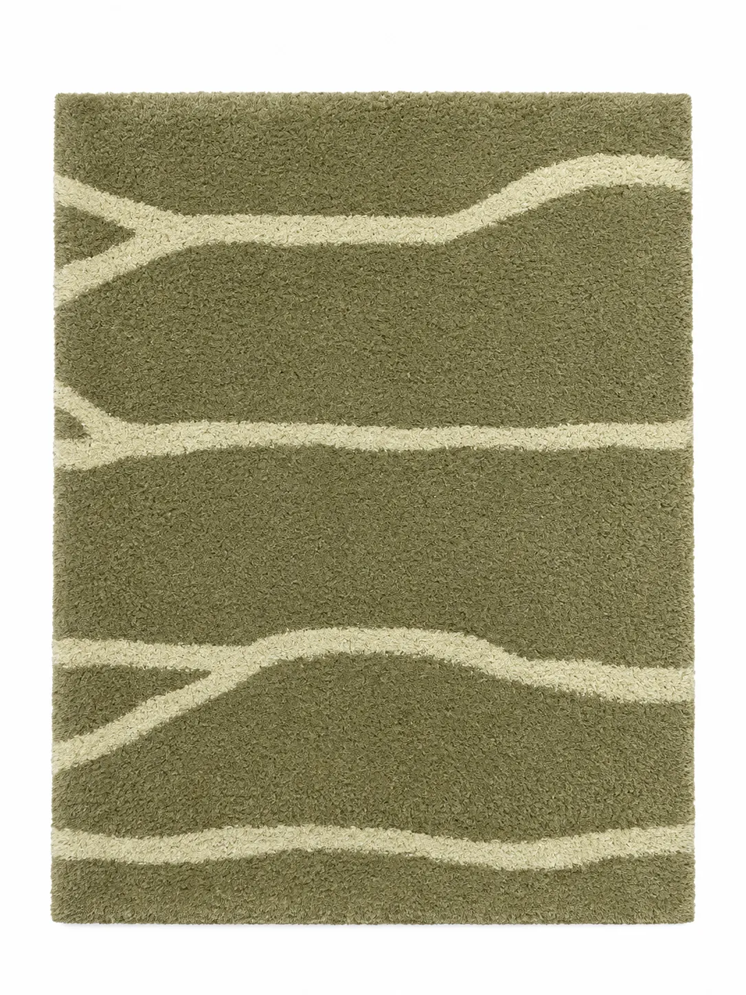 Abstract Hand Woven Rug in Wool & Cotton (Multi)