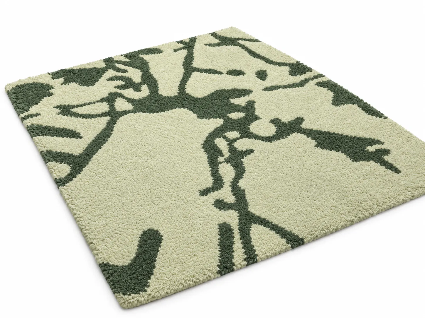 Abstract Hand Tufted Rug in Wool & Viscose (Multi)