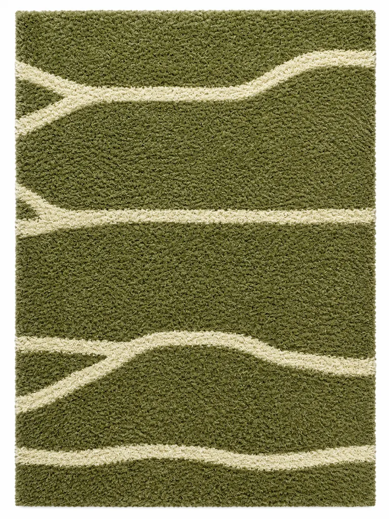 Stripe Machine Stitch Rug in Jute (Black & Brown)
