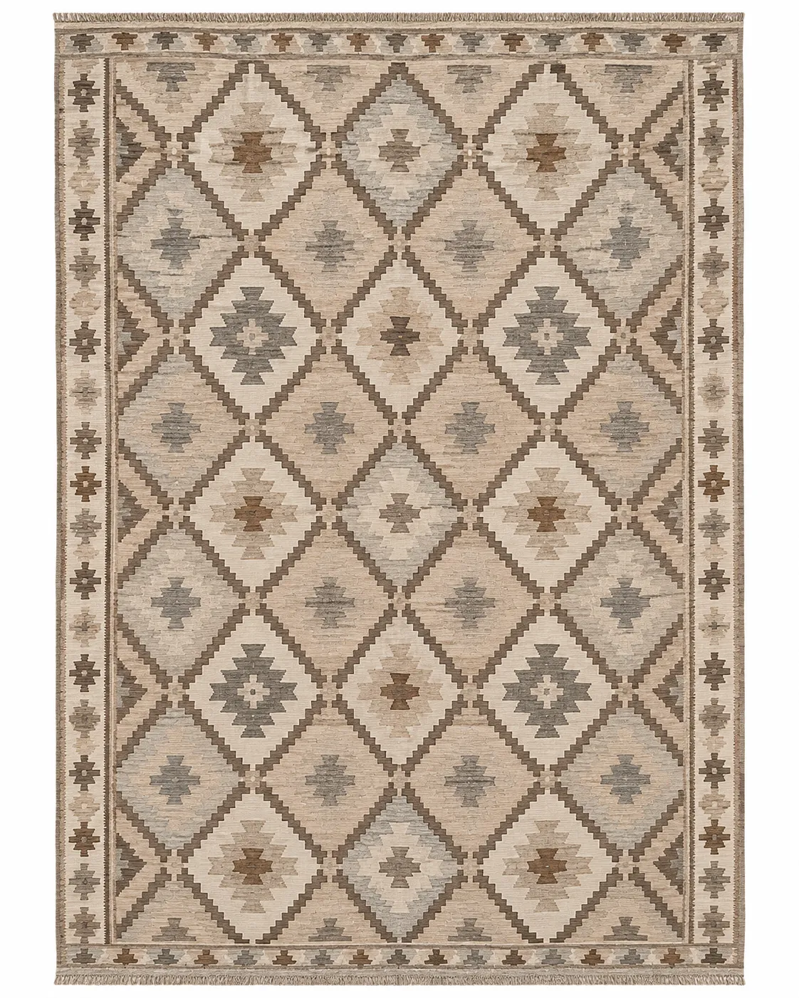 Nordic Striped Reversible Dining Room Kilim