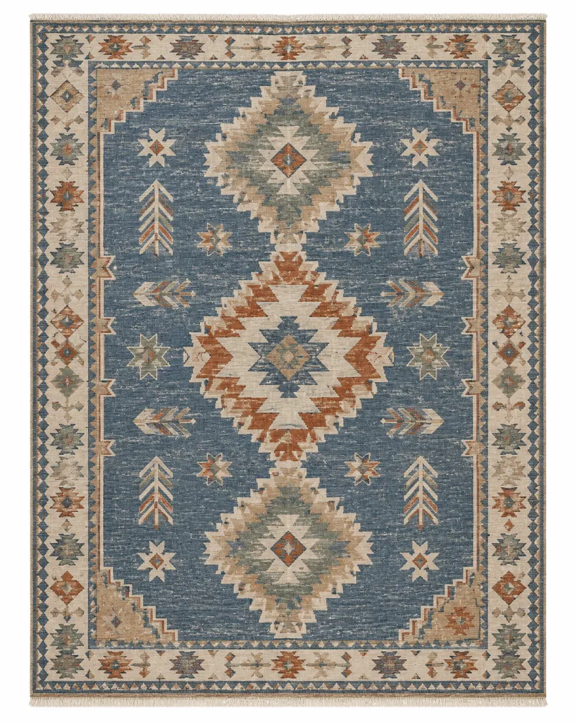 Kasbah Medallion Natural Wool & Cotton Flatweave