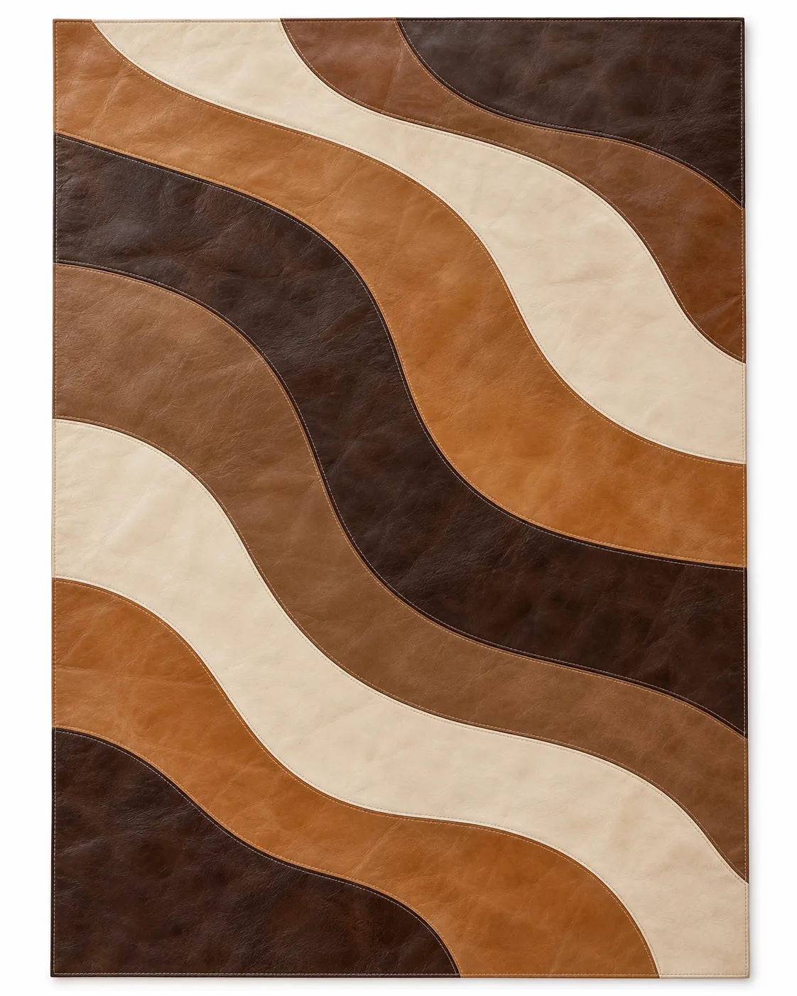 Chevron Hand-Stitched Natural Rug