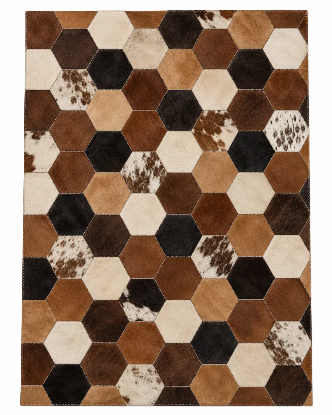 Artisan Patchwork Leather Rug 5