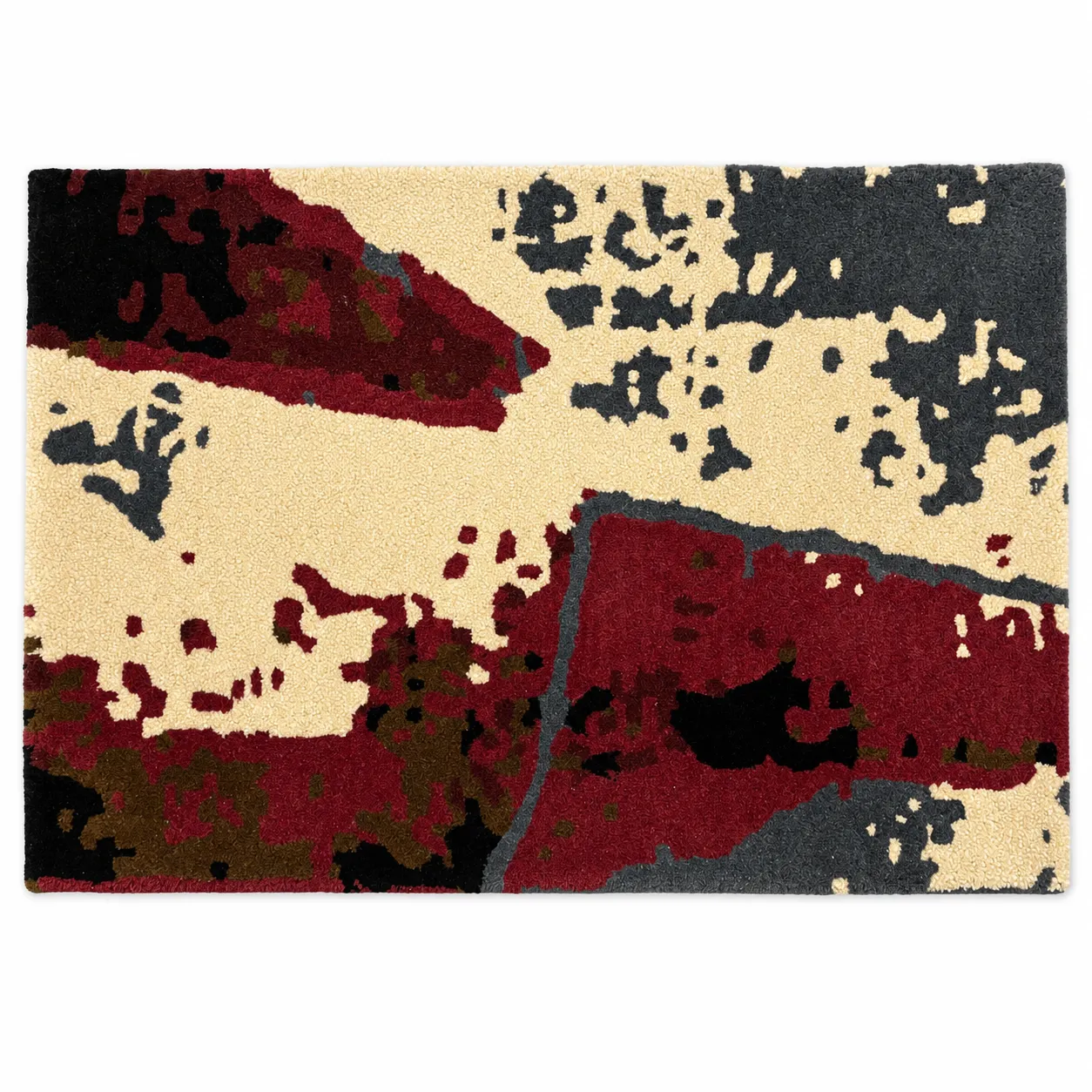 Geometric Hand Tufted Rug in Wool (Multi)