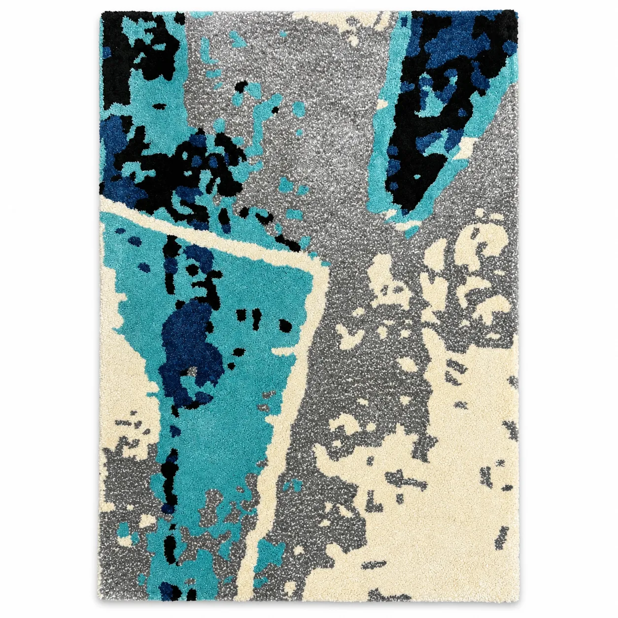 Linear Bouclé Architectural Wool Rug