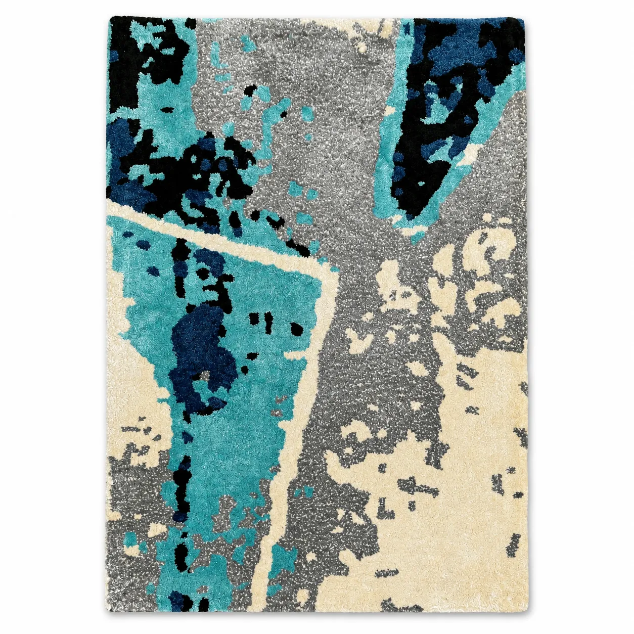 Abstract Hand Tufted Rug in Wool (Multi)