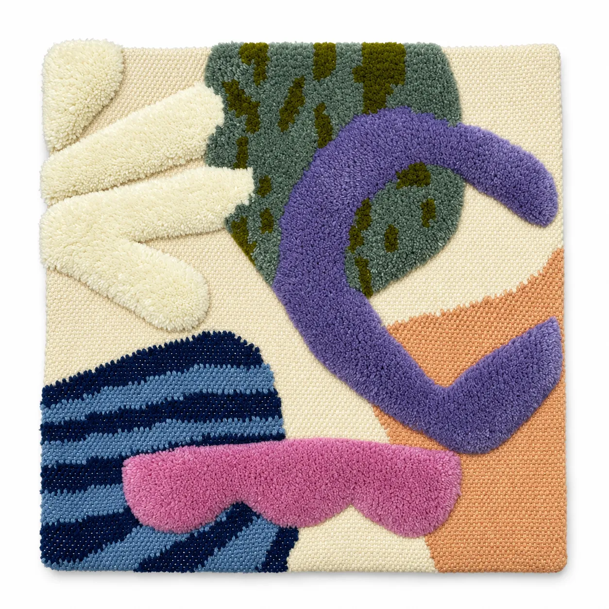 Geometric Hand Tufted Rug in Wool & Tencel (Black & Gold)
