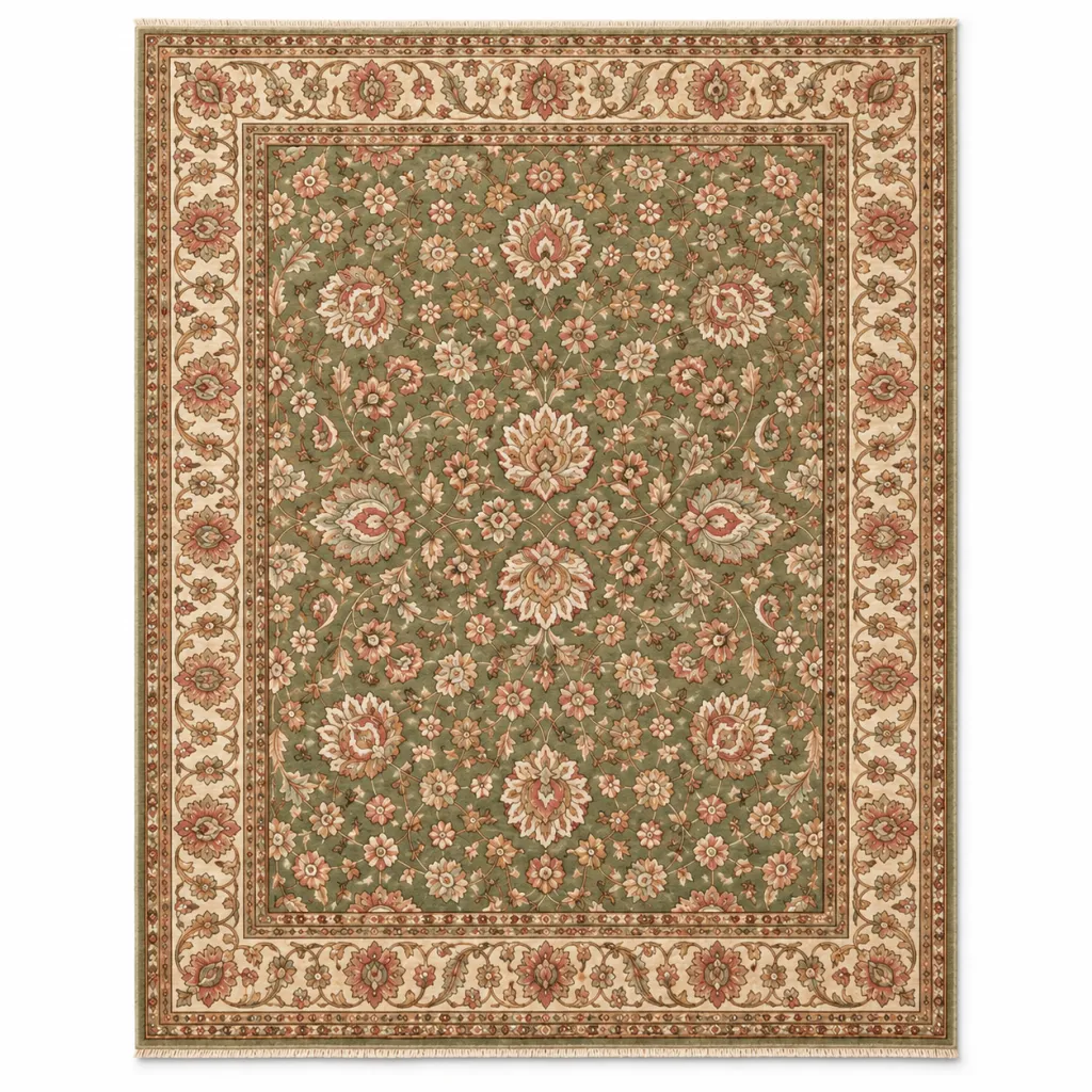 Kashan Floral Sovereign Ghazni Wool Rug