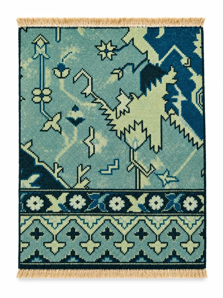 Heritage Hand-Knotted Wool & Silk Architectural Rug